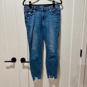 Paige Skinny Jeans - Slightly Distressed with Destroyed hemline